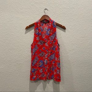 Ava Christine brightly floral patterned blouse